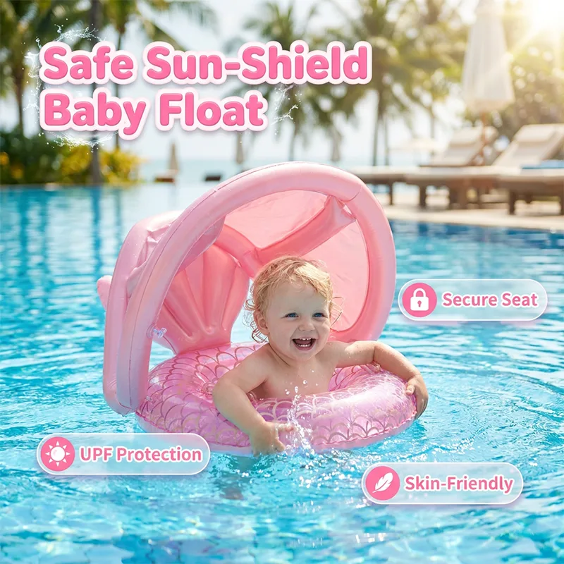Baby Swimming Float with Sun Canopy