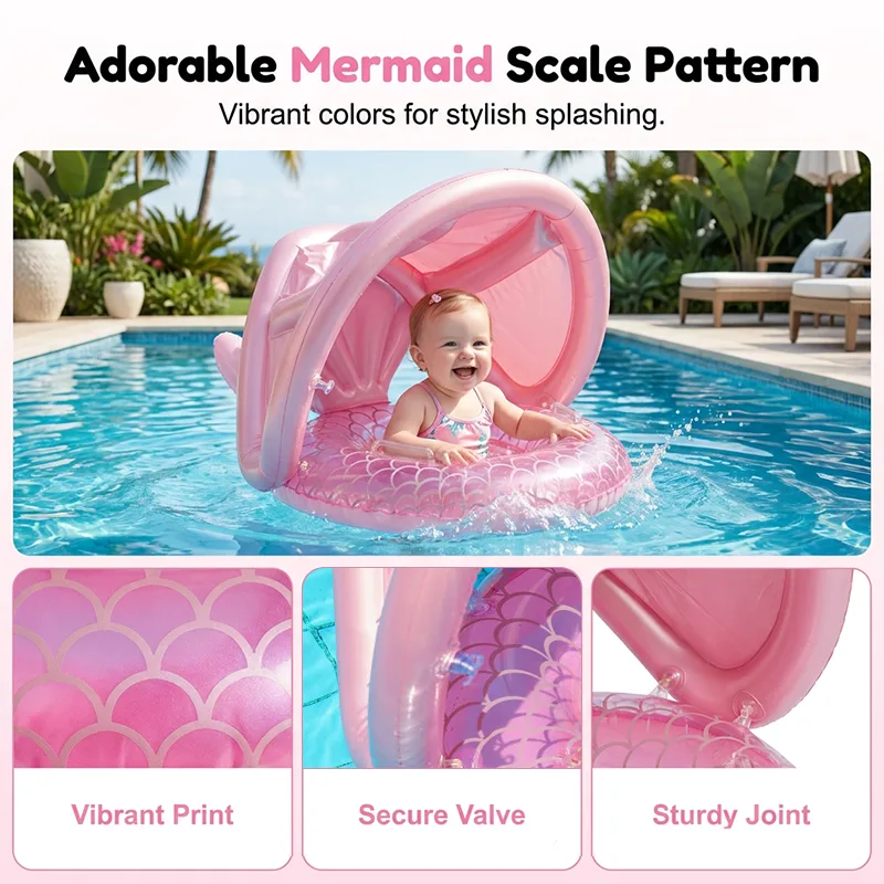 Baby Swimming Float with Sun Canopy