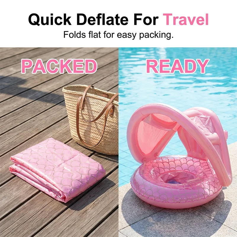 Baby Swimming Float with Sun Canopy