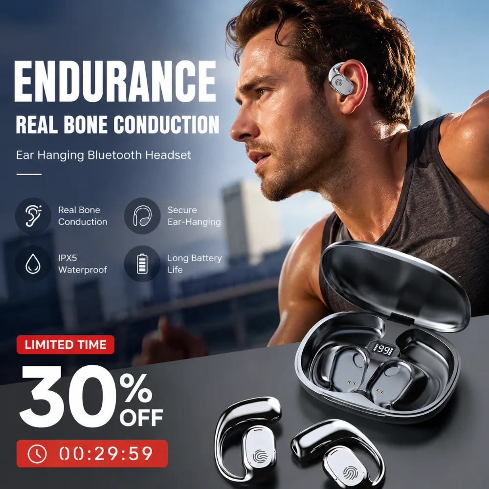 Bone Conduction Ear Hook Bluetooth Headset