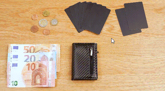Business simple two-fold multi-card slot large capacity wallet