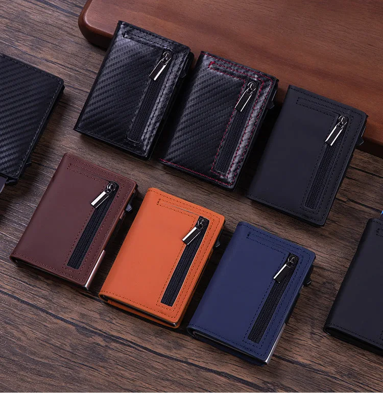 Business simple two-fold multi-card slot large capacity wallet