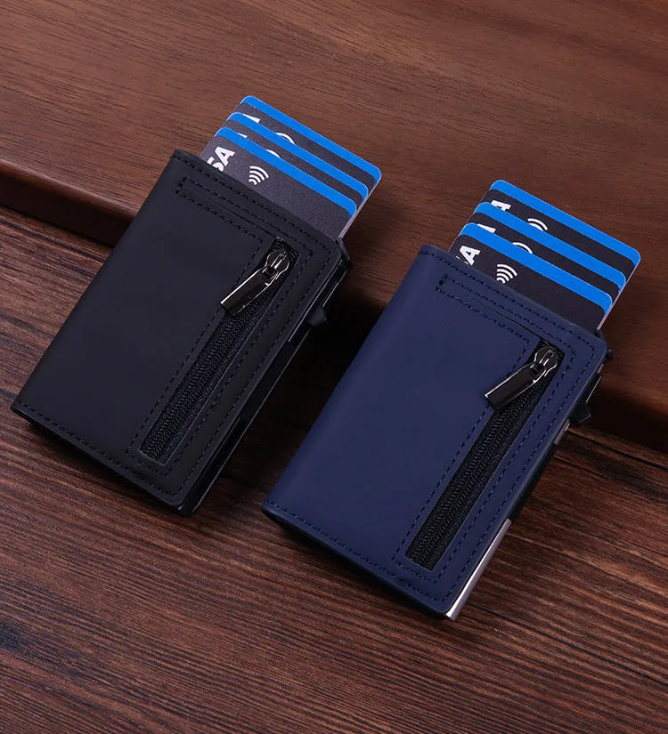 Business simple two-fold multi-card slot large capacity wallet