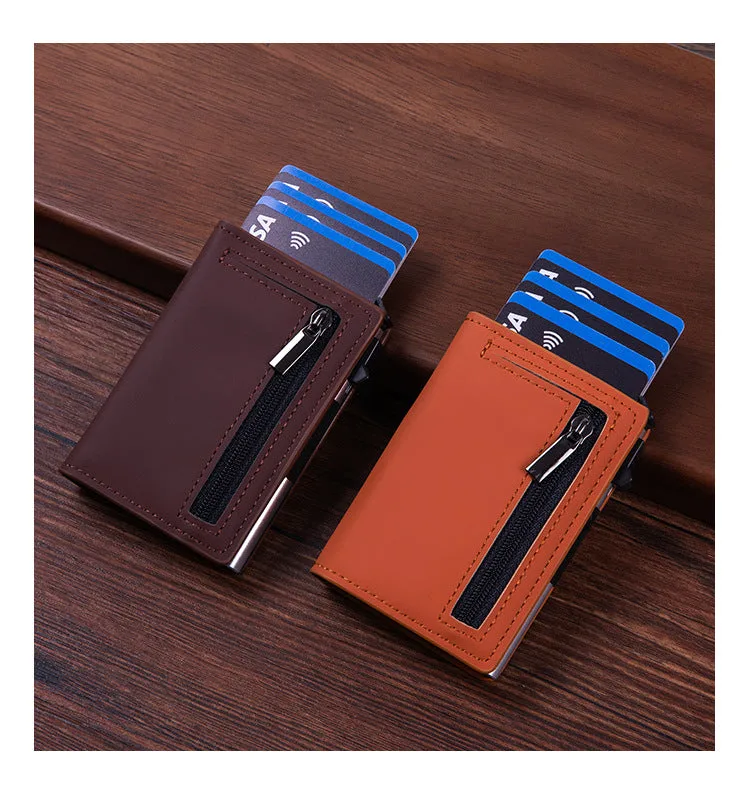 Business simple two-fold multi-card slot large capacity wallet