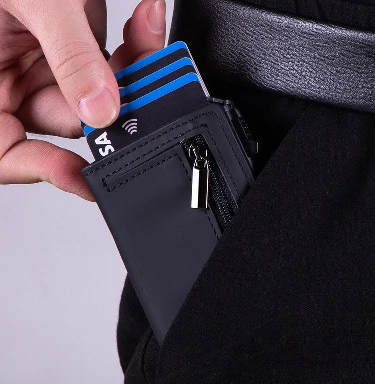 Business simple two-fold multi-card slot large capacity wallet