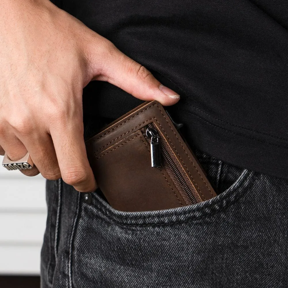 Business simple two-fold multi-card slot large capacity wallet