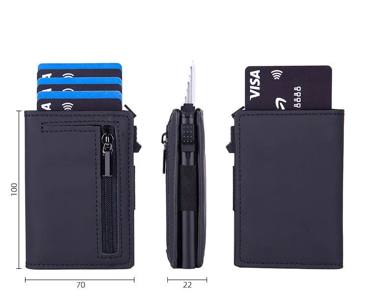 Business simple two-fold multi-card slot large capacity wallet