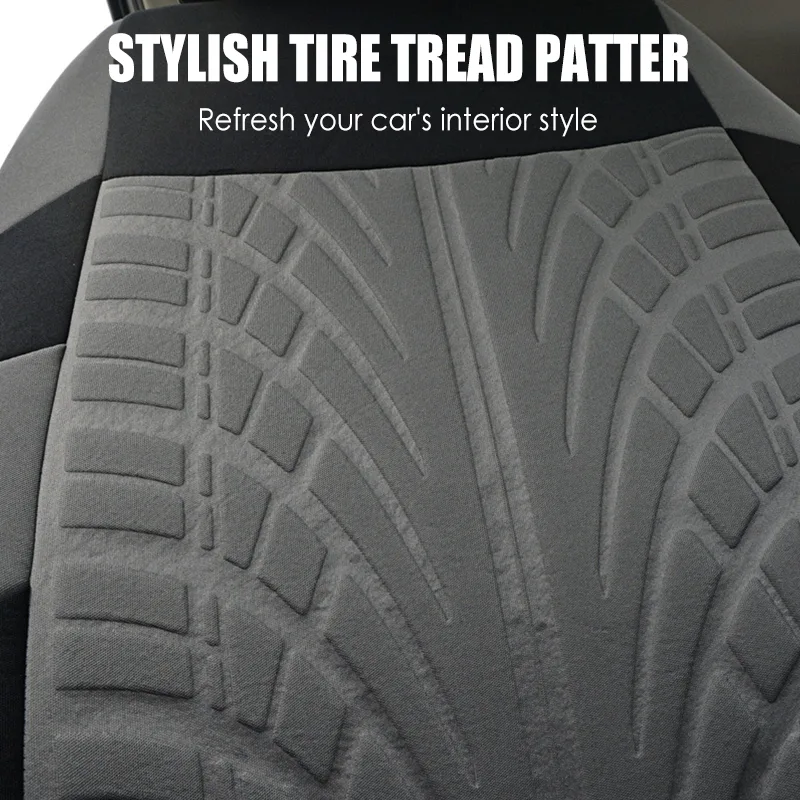 Car Seat Cover Set with Tire Tread Pattern