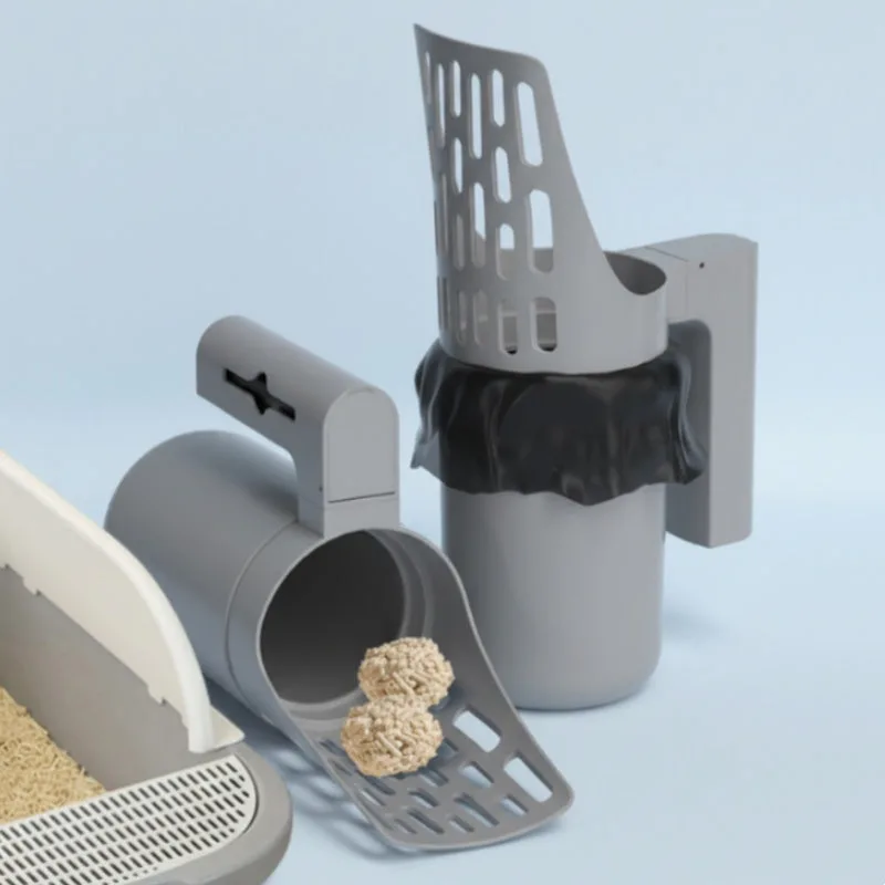 Cat Litter Scoop with Trash Can
