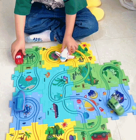 Children’s Educational Puzzle Track Car Play Set