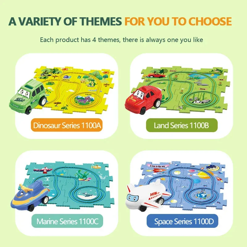 Children’s Educational Puzzle Track Car Play Set