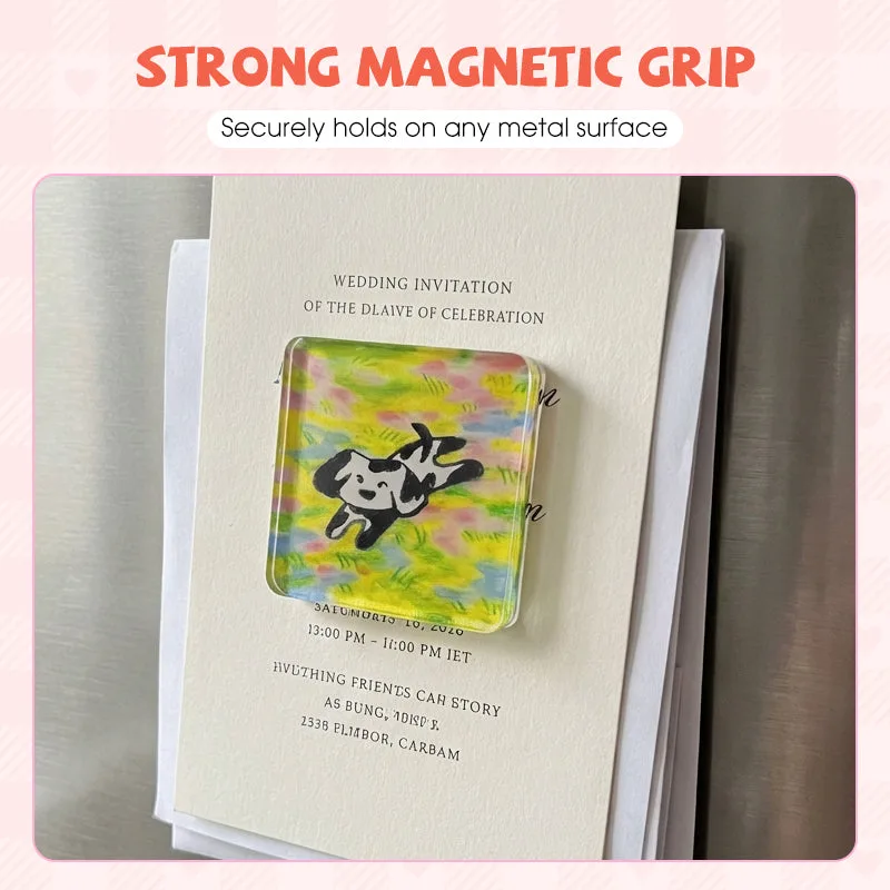 Clear Acrylic DIY Fridge Magnet Kit