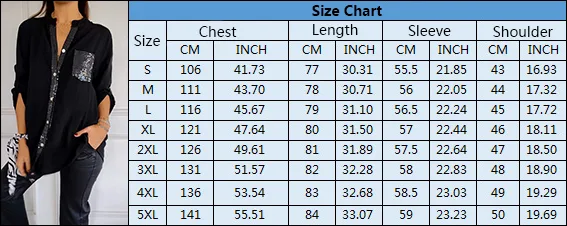 Cotton V-neck Sequin Mid-sleeve Casual Top