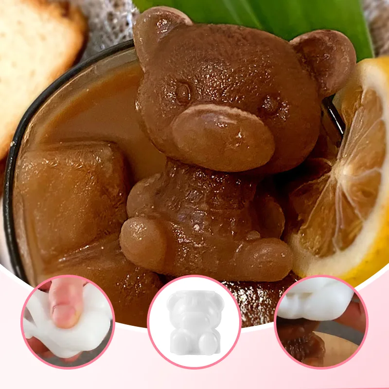 Cute Bear Silicone Ice Cube Mold