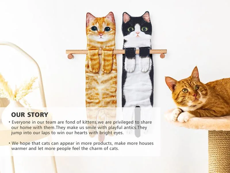 Cute Cat Hand Towel