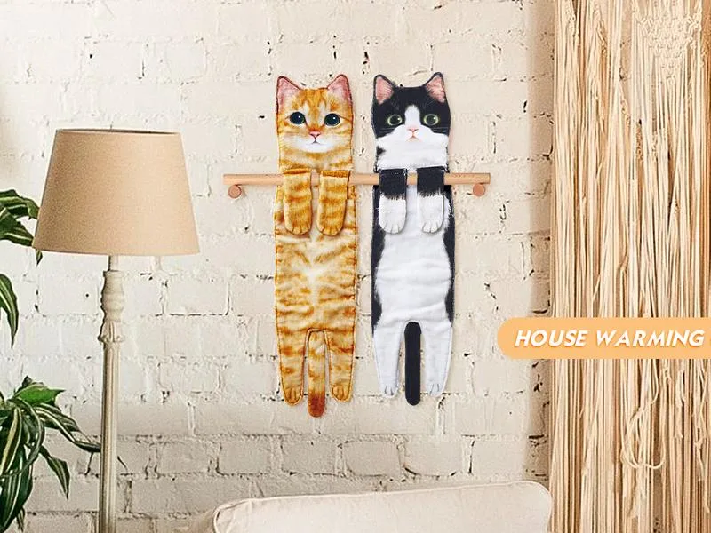 Cute Cat Hand Towel