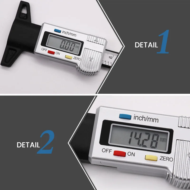 Digital Car Tyre Tire Tread Depth Gauge Meter