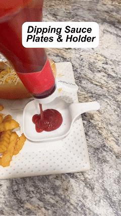 Dipping Sauce Plate and Holder Set