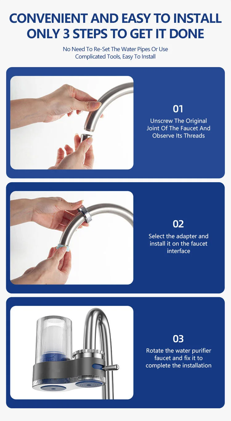 Faucet Water Filter with Adapters