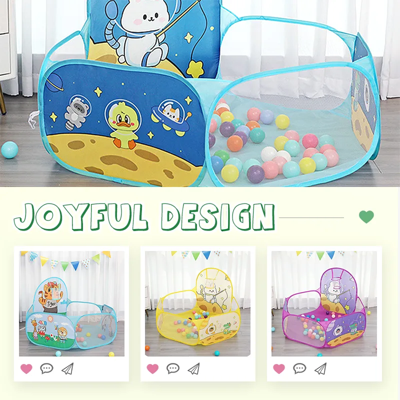 Foldable Children Ball Pool with Basketball Hoop