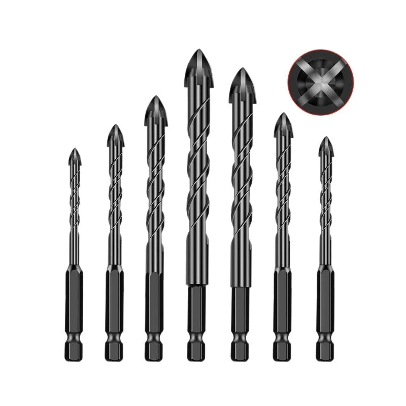 Four-Flute Sawtooth Drill Bit Set