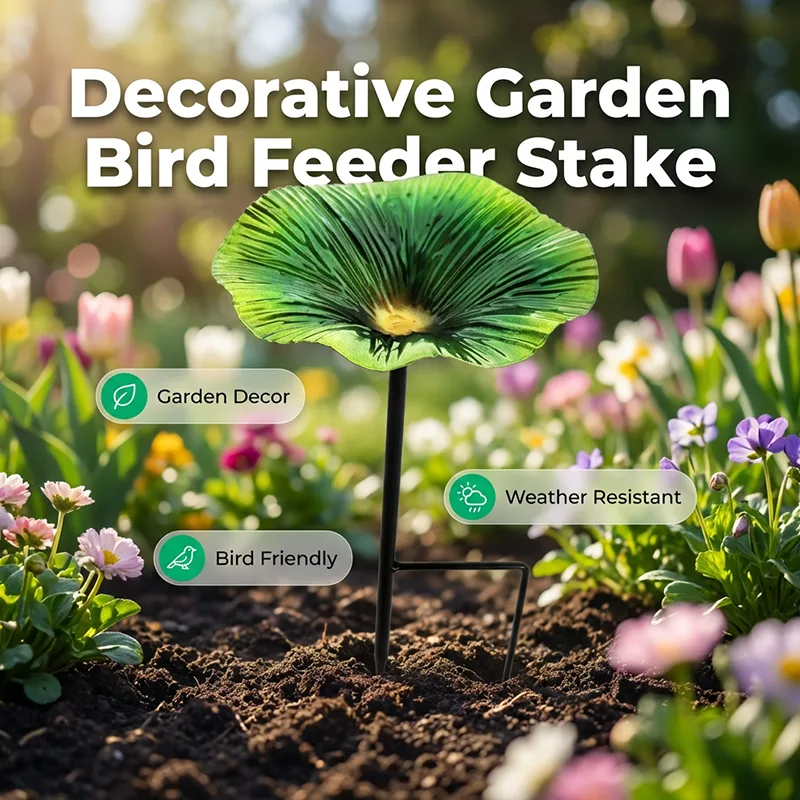 Garden Flower Stake Bird Feeder