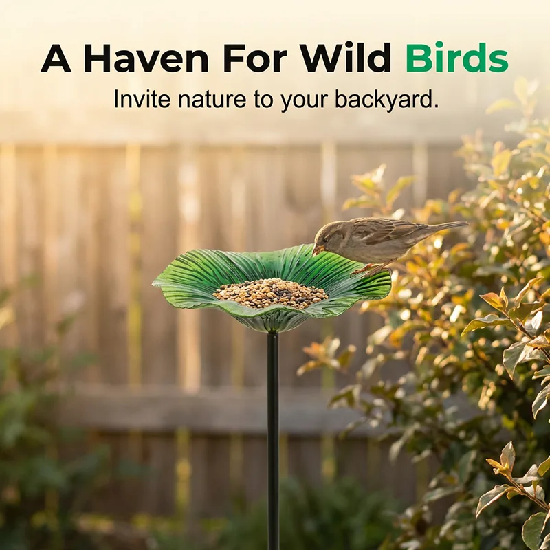 Garden Flower Stake Bird Feeder