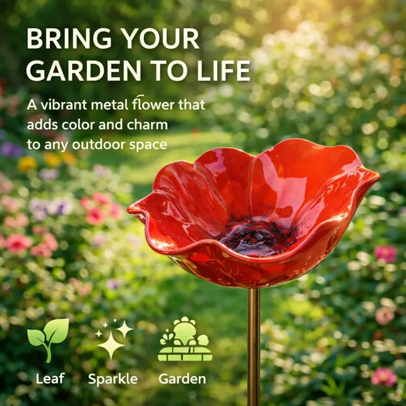 Metal Flower Garden Stake
