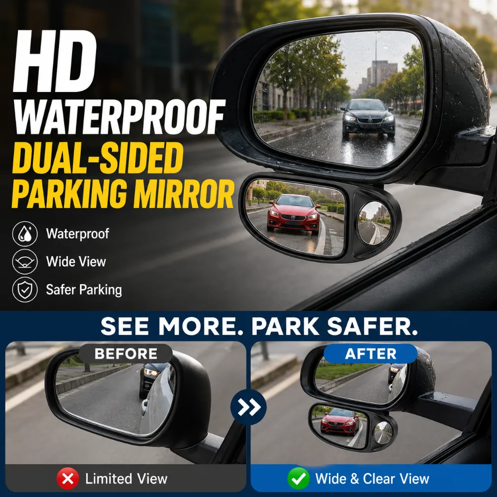 HD Waterproof Dual-Sided Parking Mirror