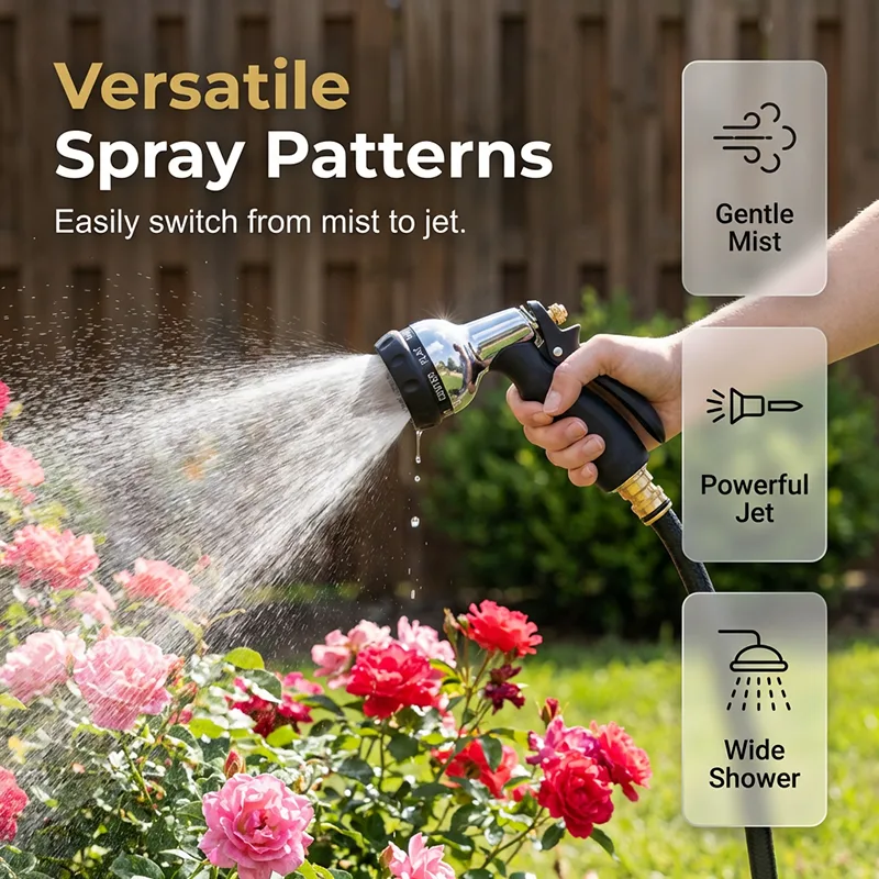 Heavy-Duty Metal Garden Hose Nozzle Sprayer