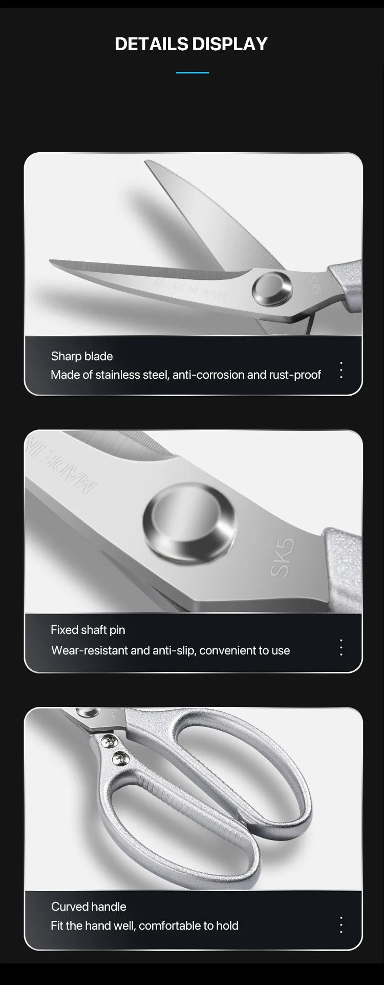 High-Hardness Multi-Function Kitchen Scissors