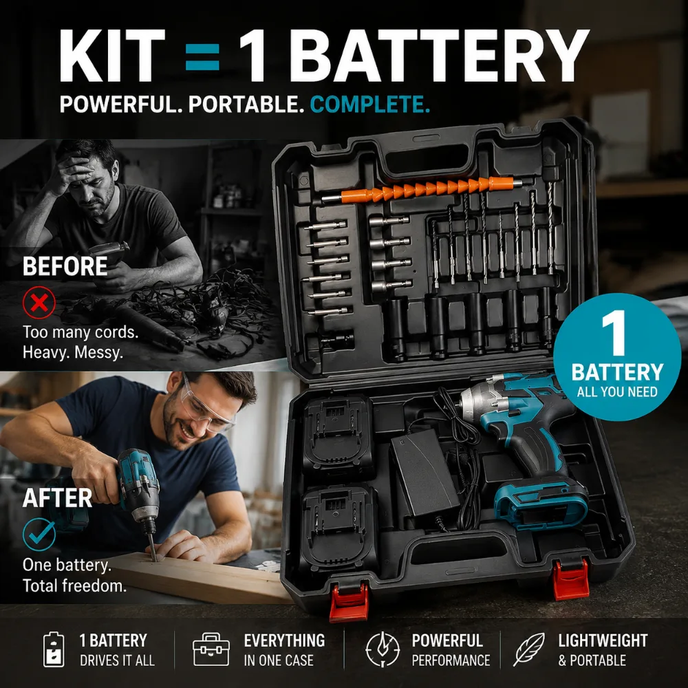 High Torque Lithium Battery Impact Wrench