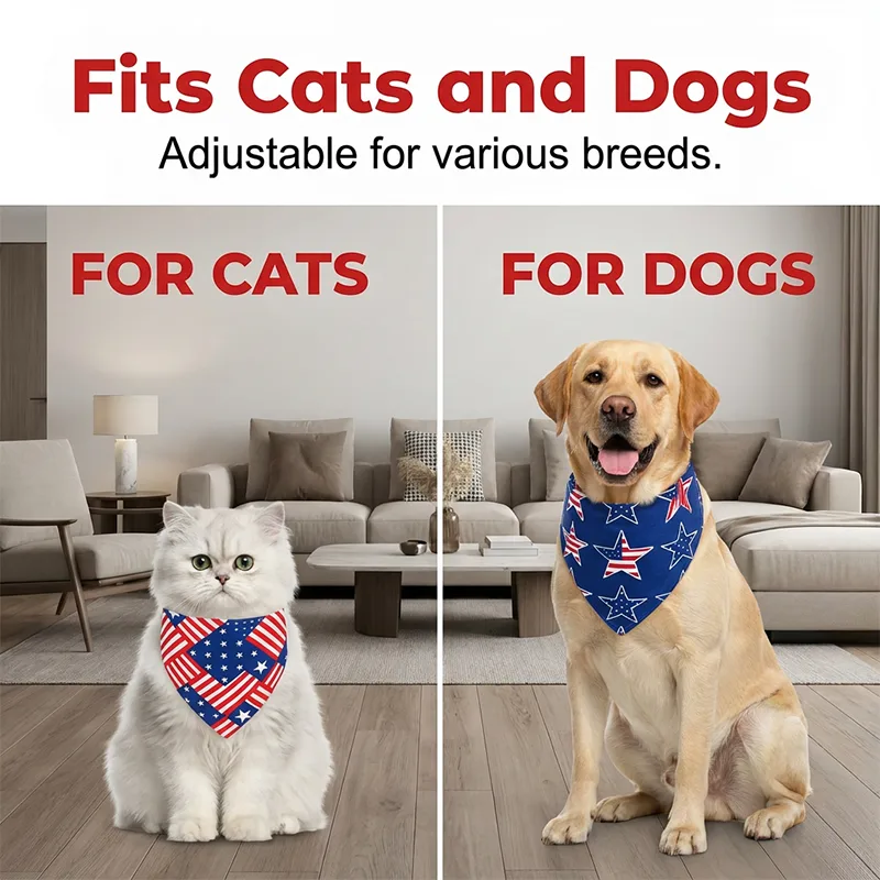 Holiday Dog Bandana Stars Stripes