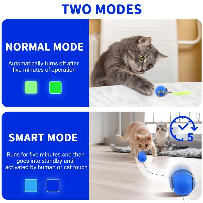 Interactive Rechargeable Cat Toy Ball