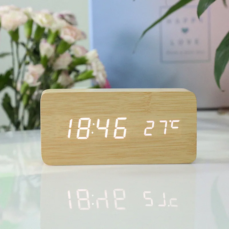LED Digital Alarm Clock with Wireless Charging Station