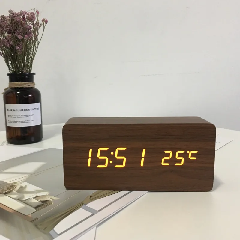 LED Digital Alarm Clock with Wireless Charging Station