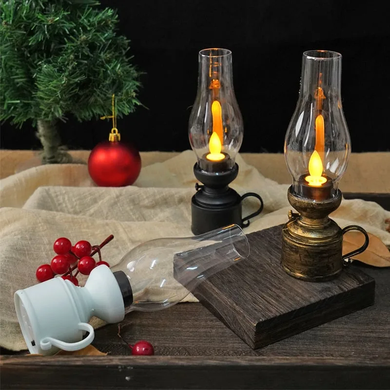 LED Vintage Kerosene Lamp Electronic Swing Candle