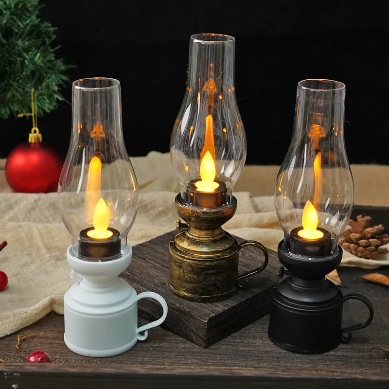 LED Vintage Kerosene Lamp Electronic Swing Candle
