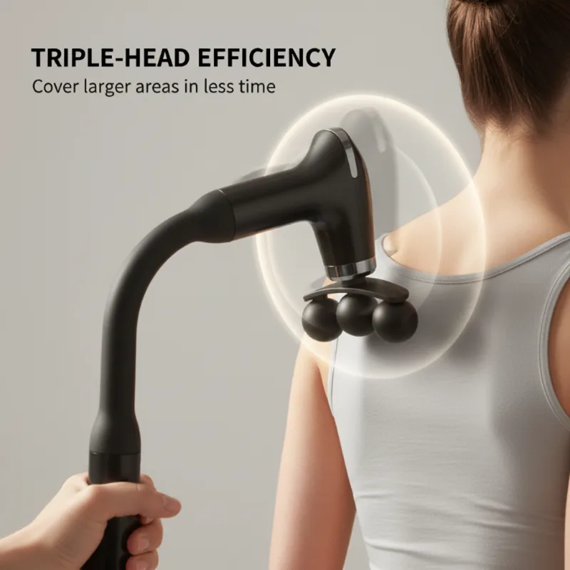 Long-Handle Percussion Massager with 5 Heads