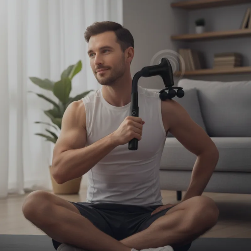 Long-Handle Percussion Massager with 5 Heads