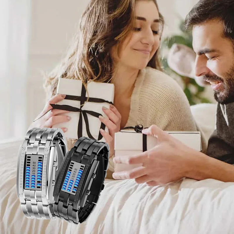 Men’s Binary LED Watch