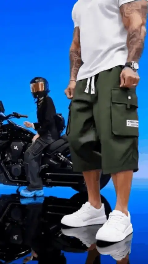 Men’s Casual Drawstring Capri Cargo Pants