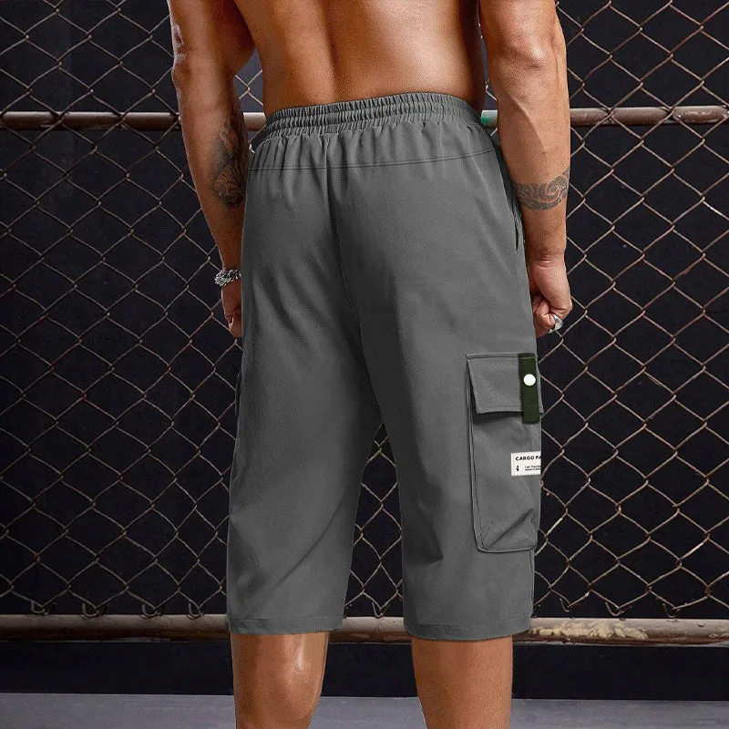 Men’s Casual Drawstring Capri Cargo Pants