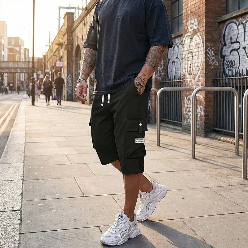 Men’s Casual Drawstring Capri Cargo Pants