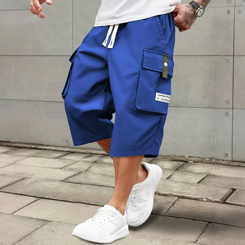 Men’s Casual Drawstring Capri Cargo Pants