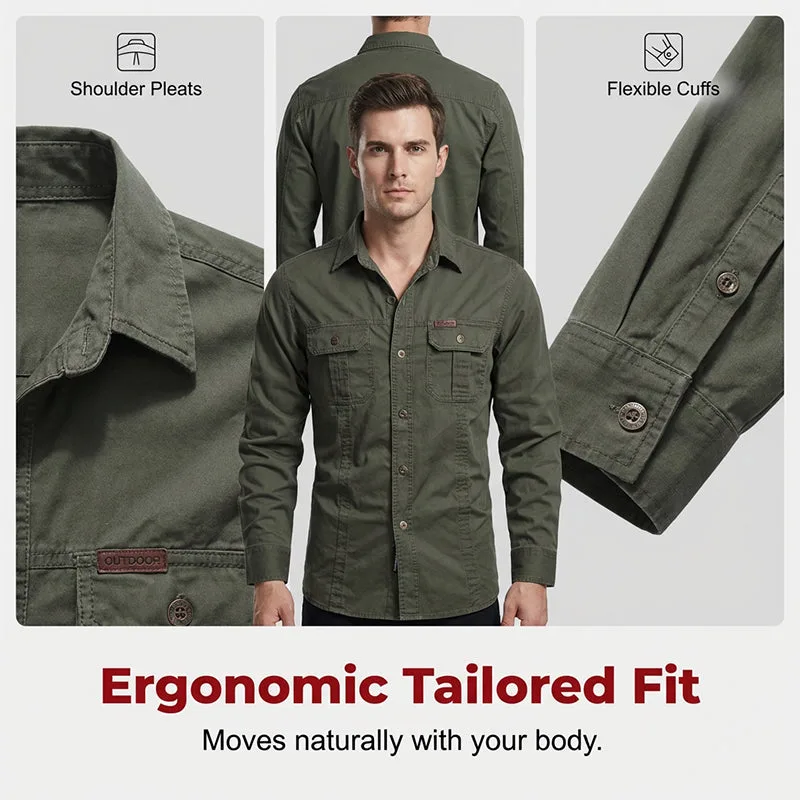 Men's Long Sleeve Cotton Workwear Shirt