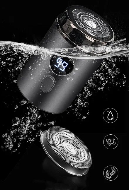 Men’s Powerful Mini Electric Shaver with Digital Display