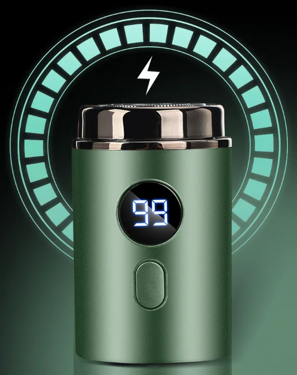 Men’s Powerful Mini Electric Shaver with Digital Display