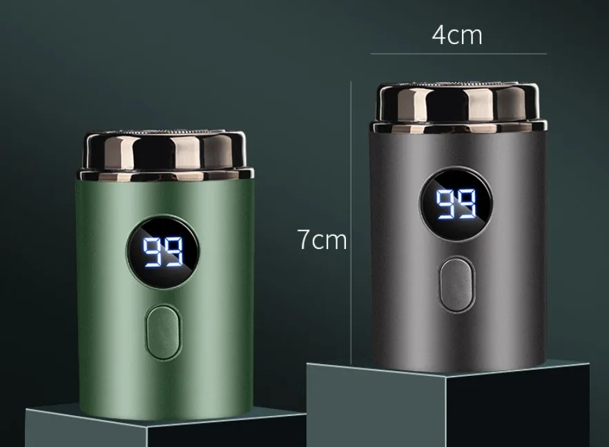 Men’s Powerful Mini Electric Shaver with Digital Display