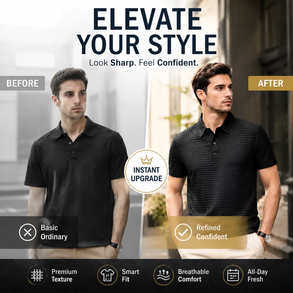 Men’s Textured Short Sleeve Shirt